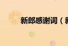 新郎感謝詞（新郎感謝詞怎么說）
