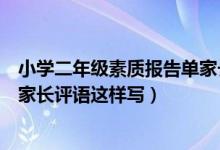 小學(xué)二年級(jí)素質(zhì)報(bào)告單家長(zhǎng)希望怎么寫(xiě)（二年級(jí)素質(zhì)報(bào)告單家長(zhǎng)評(píng)語(yǔ)這樣寫(xiě)）