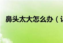 鼻頭太大怎么辦（讓鼻子變小有哪些方法）