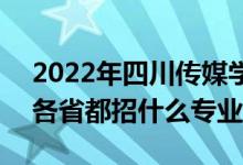 2022年四川傳媒學(xué)院招生計(jì)劃及招生人數(shù)（各省都招什么專業(yè)）
