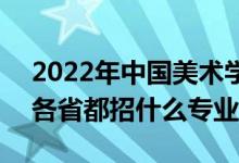 2022年中國美術(shù)學(xué)院招生計劃及招生人數(shù)（各省都招什么專業(yè)）