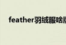 feather羽絨服啥牌子（feather可數(shù)嗎）