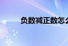 負數(shù)減正數(shù)怎么算（負數(shù)減正數(shù)）