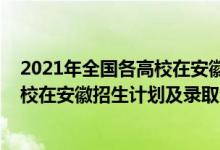 2021年全國各高校在安徽錄取分數(shù)線（2022年全國各大高校在安徽招生計劃及錄取分數(shù)線）