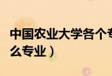 中國農(nóng)業(yè)大學(xué)各個專業(yè)（中國農(nóng)業(yè)大學(xué)都有什么專業(yè)）