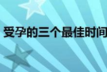 受孕的三個(gè)最佳時(shí)間點(diǎn)（什么時(shí)間容易受孕）
