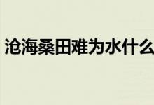 滄海桑田難為水什么意思（滄海桑田難為水）