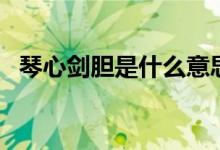 琴心劍膽是什么意思（琴心劍膽意思簡(jiǎn)述）