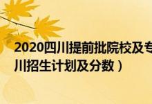 2020四川提前批院校及專業(yè)（2022年全國提前批大學在四川招生計劃及分數(shù)）
