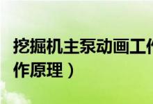 挖掘機主泵動畫工作原理（挖掘機液壓泵的工作原理）