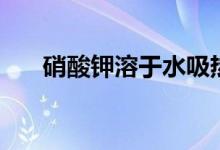 硝酸鉀溶于水吸熱嗎（硝酸鉀溶于水）
