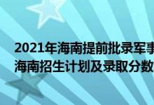 2021年海南提前批錄軍事院校（2022年全國(guó)提前批軍校在海南招生計(jì)劃及錄取分?jǐn)?shù)線）
