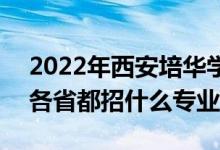 2022年西安培華學院招生計劃及招生人數(shù)（各省都招什么專業(yè)）