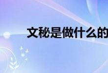 文秘是做什么的（文秘的工作內(nèi)容）