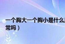 一個(gè)胸大一個(gè)胸小是什么原因引起的（一個(gè)胸大一個(gè)胸小正常嗎）