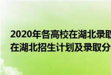 2020年各高校在湖北錄取分數(shù)線表（2022年全國各大高校在湖北招生計劃及錄取分數(shù)線）