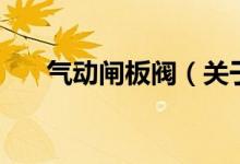 氣動閘板閥（關(guān)于氣動閘板閥的介紹）