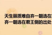 天生麗質難自棄一朝選在君王側是什么意思（天生麗質難自棄一朝選在君王側的出處）