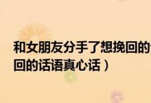 和女朋友分手了想挽回的話語(yǔ)100字（和女朋友分手了想挽回的話語(yǔ)真心話）