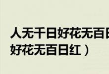 人無(wú)千日好花無(wú)百日紅是什么意思（人無(wú)千日好花無(wú)百日紅）