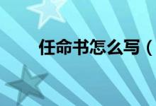 任命書怎么寫（可以參考以下范文）