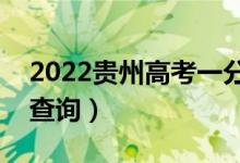 2022貴州高考一分一段表（文史類成績排名查詢）