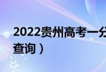 2022貴州高考一分一段表（理工類成績排名查詢）