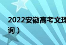 2022安徽高考文理一分一段表（成績(jī)排名查詢）