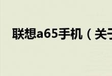 聯(lián)想a65手機(jī)（關(guān)于聯(lián)想a65手機(jī)的介紹）