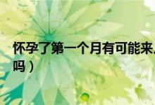 懷孕了第一個月有可能來月經(jīng)嗎（懷孕了第一個月會來月經(jīng)嗎）