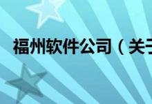 福州軟件公司（關(guān)于福州軟件公司的介紹）
