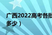 廣西2022高考各批次分?jǐn)?shù)線公布（分?jǐn)?shù)線是多少）