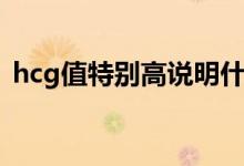 hcg值特別高說明什么（hcg值高說明什么）