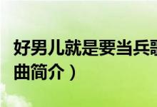 好男兒就是要當(dāng)兵歌詞（好男兒就是要當(dāng)兵歌曲簡(jiǎn)介）