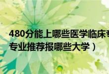 480分能上哪些醫(yī)學(xué)臨床專業(yè)（2022高考480分學(xué)臨床醫(yī)學(xué)專業(yè)推薦報(bào)哪些大學(xué)）