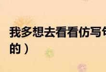 我多想去看看仿寫(xiě)句子一年級(jí)（分別是怎么寫(xiě)的）