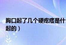胸口起了幾個硬疙瘩是什么?。ㄐ厍坝袀€硬疙瘩是什么病引起的）