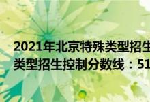 2021年北京特殊類(lèi)型招生控制分?jǐn)?shù)線(xiàn)（2022北京高考特殊類(lèi)型招生控制分?jǐn)?shù)線(xiàn)：518分）