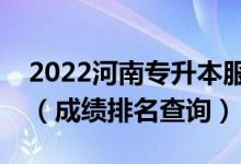 2022河南專升本服裝與服飾設(shè)計(jì)一分一段表（成績(jī)排名查詢）