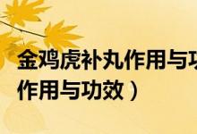 金雞虎補(bǔ)丸作用與功效與說明書（金雞虎補(bǔ)丸作用與功效）