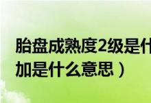 胎盤成熟度2級是什么意思?（胎盤成熟度2級加是什么意思）