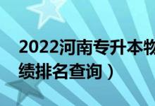 2022河南專升本物聯(lián)網(wǎng)工程一分一段表（成績排名查詢）