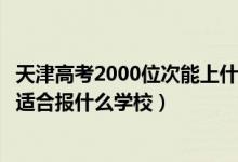 天津高考2000位次能上什么大學(xué)（天津高考位次42000左右適合報(bào)什么學(xué)校）