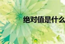 絕對值是什么（絕對值是什么）