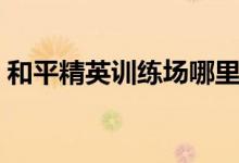 和平精英訓練場哪里有特種兵種(你了解嗎)
