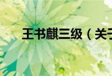 王書麒三級（關(guān)于王書麒三級的介紹）