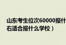 山東考生位次60000報(bào)什么學(xué)校（山東高考位次180000左右適合報(bào)什么學(xué)校）