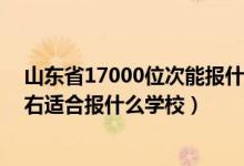 山東省17000位次能報(bào)什么學(xué)校（山東高考位次190000左右適合報(bào)什么學(xué)校）