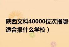 陜西文科40000位次報(bào)哪個(gè)學(xué)校（陜西高考位次60000左右適合報(bào)什么學(xué)校）