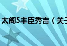 太閣5豐臣秀吉（關于太閣5豐臣秀吉的介紹）